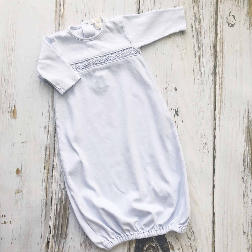 Kissy kissy baby blue gown SM 0-3 Mos